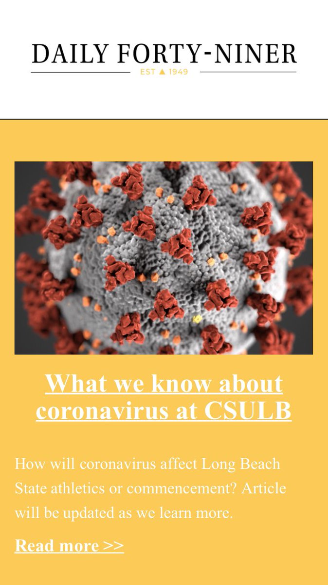 lbcurrent's tweet photo. Don’t miss our updates about coronavirus and the campus. Sign up for our daily newsletter to get the day’s stories delivered straight to your inbox. 
https://t.co/vkMTj0LBOk https://t.co/iTGww1ObSZ