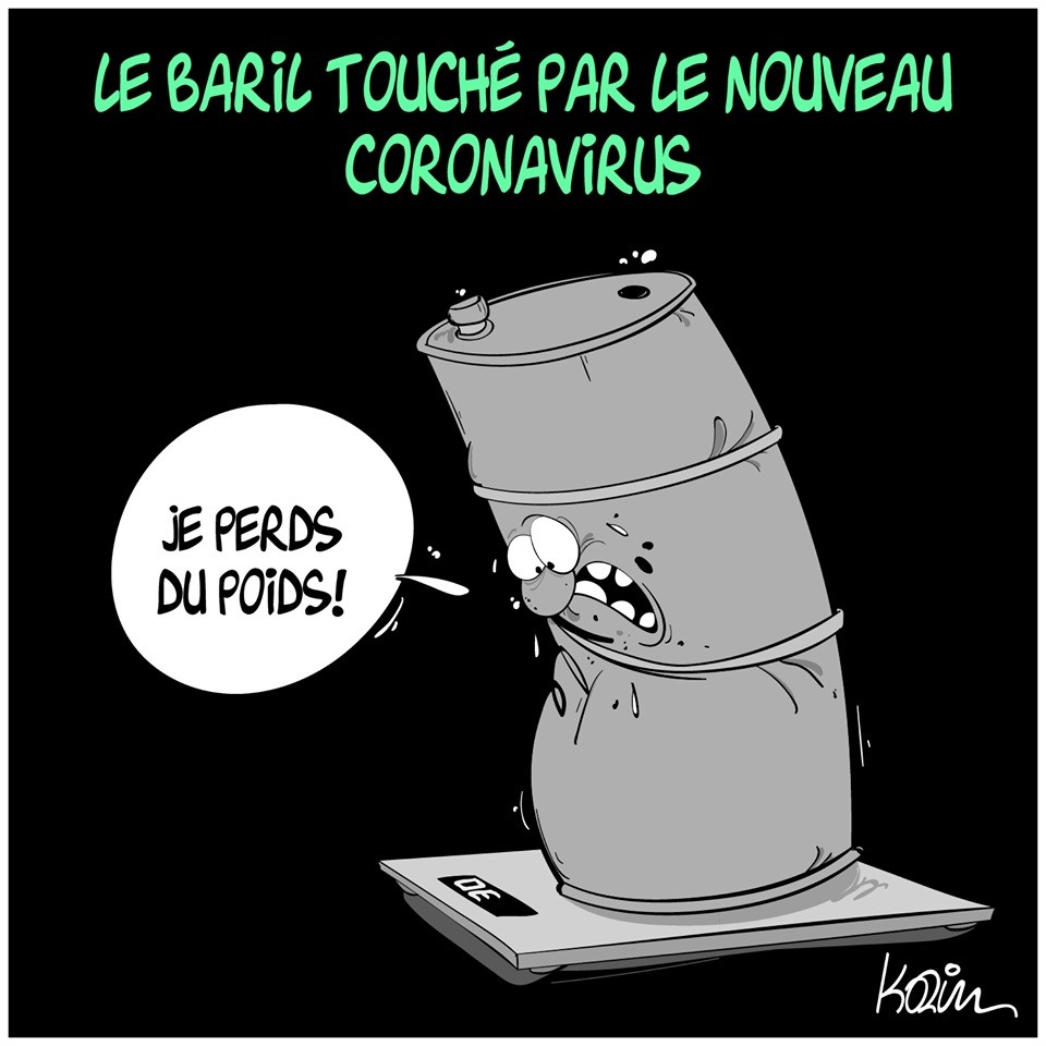 BlaguesDessins's tweet photo. Le #DessinDePresse de Karim : Le baril touché par le nouveau coronavirus
Retrouvez Karim : https://t.co/ftCKv9TfyQ
#DessinDeKarim #ActuDeKarim #RegardAlgérien #Humour #Coronavirus #SARSCov2 #Covid19 #CoronaVirusUpdate #Psychose #CoursDuPétrole #PrixDuBaril #LesBoursesChutent https://t.co/MyFF6Cbe5R