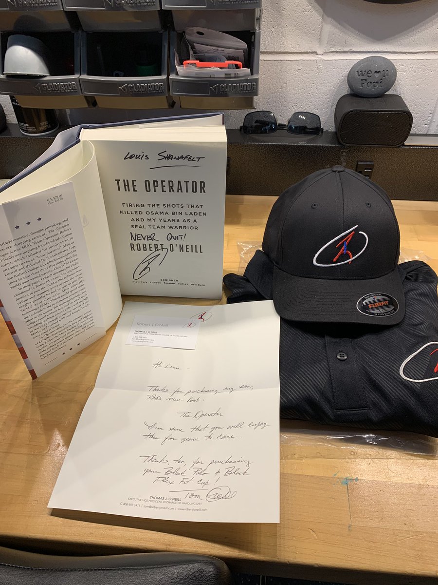 Want to send out a quick thanks to <a href="/ThomasDONeill/">Tom O'Neill</a> for packing everything so nicely and to <a href="/mchooyah/">Robert J. O'Neill</a> for signing the book. Been waiting a little while for this stuff to arrive but I assure you this merchandise is top quality and well worth the wait. Thx Guys!