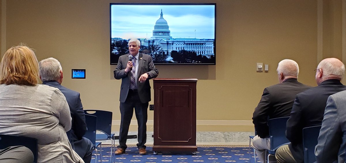 TyHigginsAg's tweet photo. County presidents are on Capitol Hill this afternoon for a Farm Forum, hosted by @RepBobGibbs. Members will also hear from @RepBalderson and Minority Leader Kevin McCarthy. #OFBFDC20 https://t.co/xpvm4T2lIE