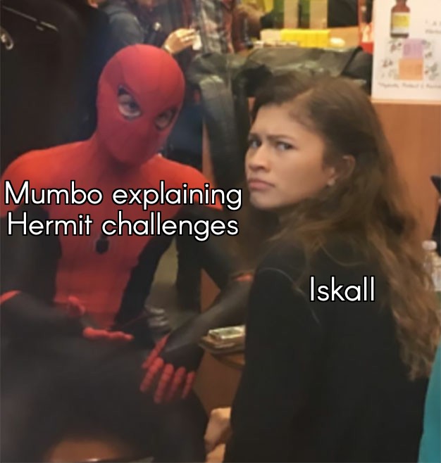 VincenteIL's tweet photo. Original memes here!
#HermitCraft #HermitCraft7 https://t.co/uS77oAiwD6