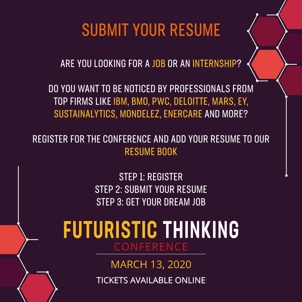 Register for the Net Impact's Futuristic Thinking conference at eventbrite.com/e/net-impact-s…  All event details are on the Registration link.  Open to all- students and non-students.Make sure to submit your Resume for the Conference Resume Book at bit.ly/3cRPi9ENetImpa…