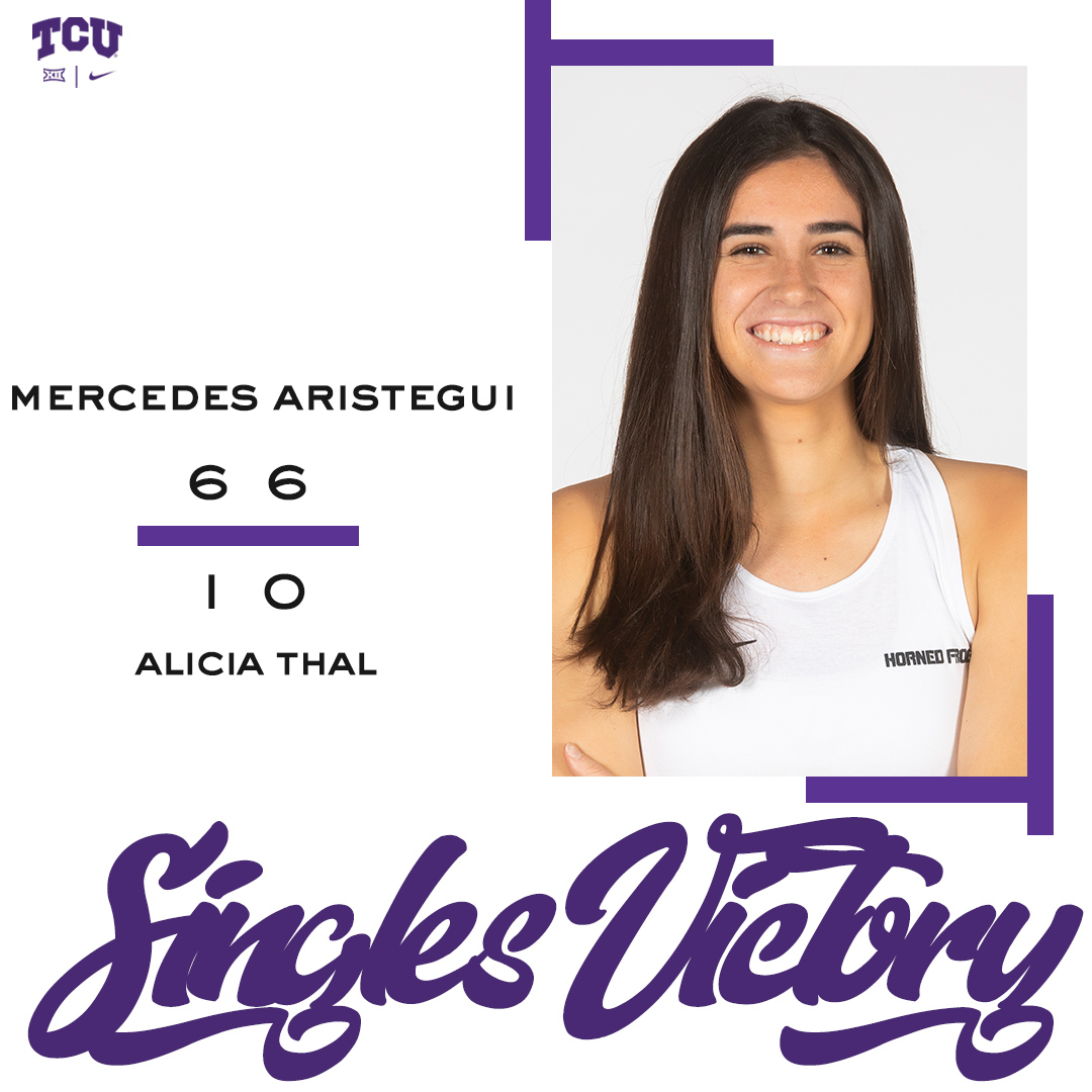 TCUWomensTennis's tweet photo. Mercedes slams the door on two!

TCU 3 - UTRGV 0

#BuildBelief | #GoFrogs🐸🎾 https://t.co/3mCamIWUpF