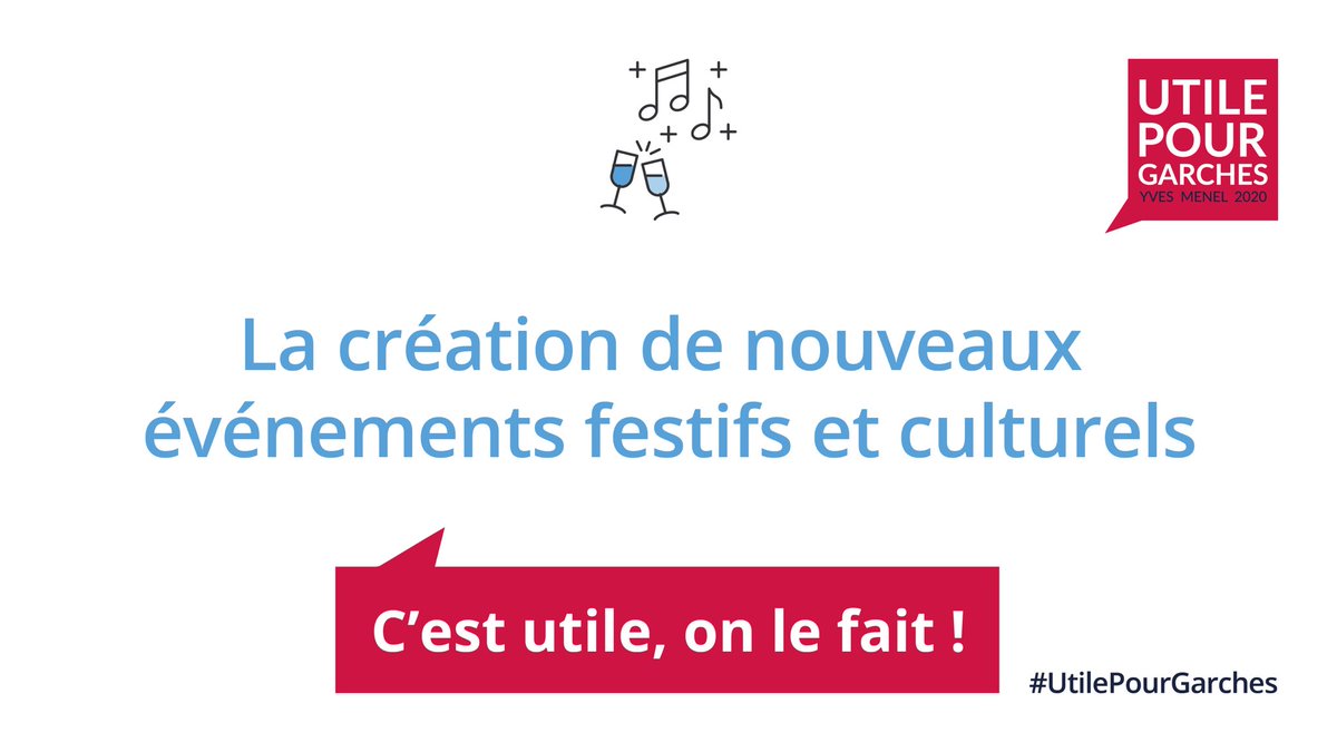 garches2020's tweet photo. La création de nouveaux événements festifs et culturels. C’est utile, on le fait !
https://t.co/OTP2c23Ngs
#Garches #HautsDeSeine #Municipales #Votezle15mars #YvesMenel #UtilePourGarches https://t.co/o7isbGo9Lo