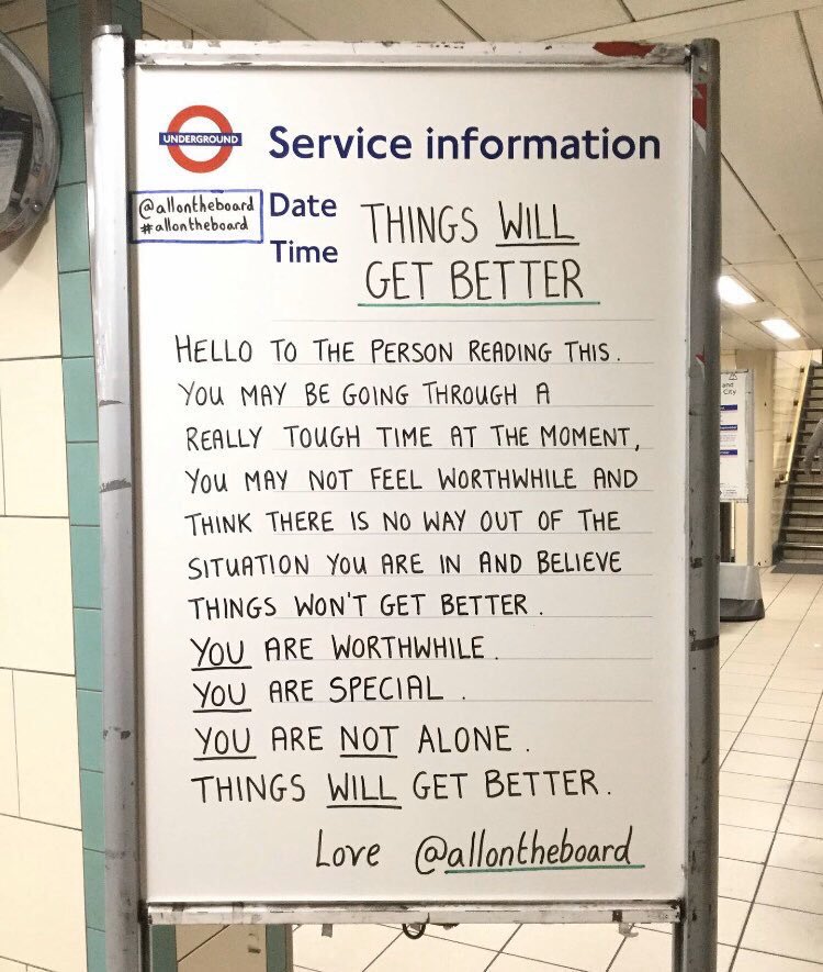 allontheboard's tweet photo. Things WILL get better. You are not alone.
@allontheboard 

#You #YouMatter #MentalHealth #MentalHealthMatters #MentalHealthAwareness #Talk #ThingsWillGetBetter #allontheboard https://t.co/KAIvLf2g0J