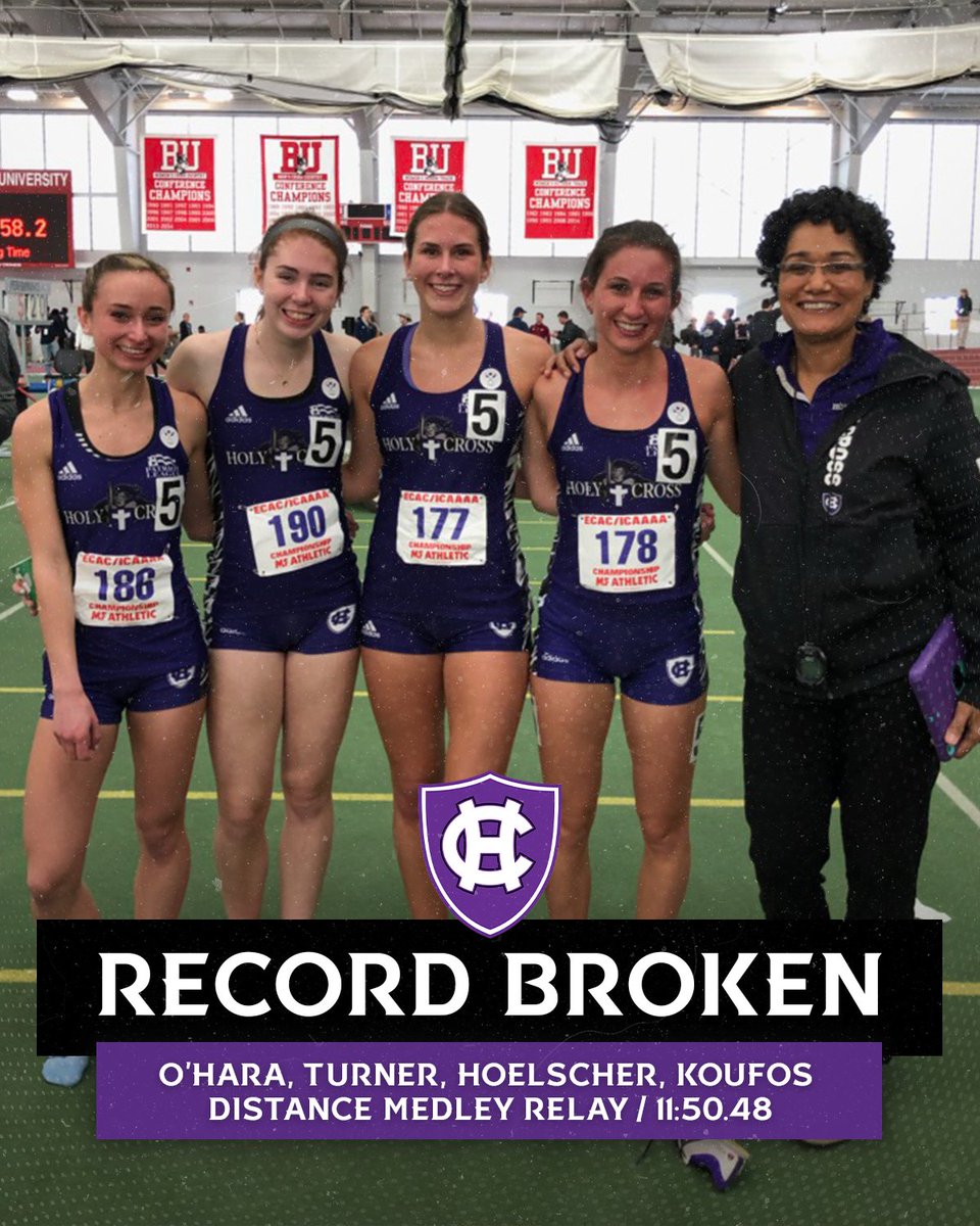 And Kelsey O'Hara, Laura Turner, Grace Hoelscher and Emily Koufos teamed up to shatter a 36-year-old school record in the distance medley relay!

#GoCrossGo