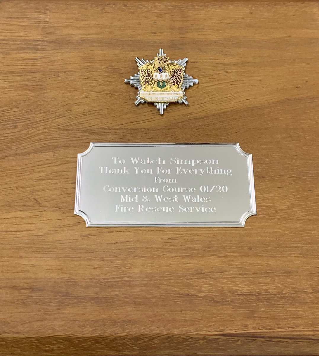 With our pass out tomorrow, final exams done, and our last week at <a href="/FSCmoreton/">Fire Service College</a> drawing to a close, today, we said thank you to WM Jon Simpson and SM Jamie Roff for running such an amazing course over the last six weeks 🔥🚒 Thanks again, from all of us on conversion course 01/20!