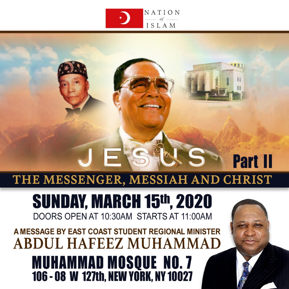 ahafeezm's tweet photo. We look forward to seeing you for PART 2 of this message filled with Inspiration, Love, and Truth that will in fact set you free✊🏾🔥🕌‼️ #FARRAKHAN #noisundays #bestsdever #sd2020 #Independencematters @HiphopTC @PeliKEN_Fly @CarlosMuhammad1 @Qudus https://t.co/0t8KgMCHz5