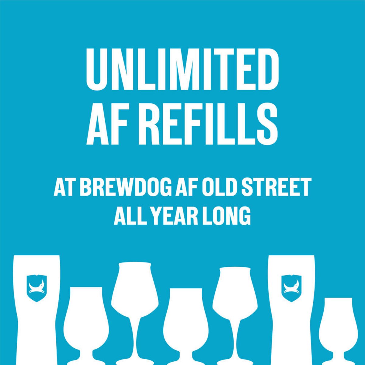 BrewDogOldSt's tweet image. Free refills on any BrewDog draft beer, all day and every day! Indefinitely and exclusively at Old Street AF Bar. #craftbeerforthepeople