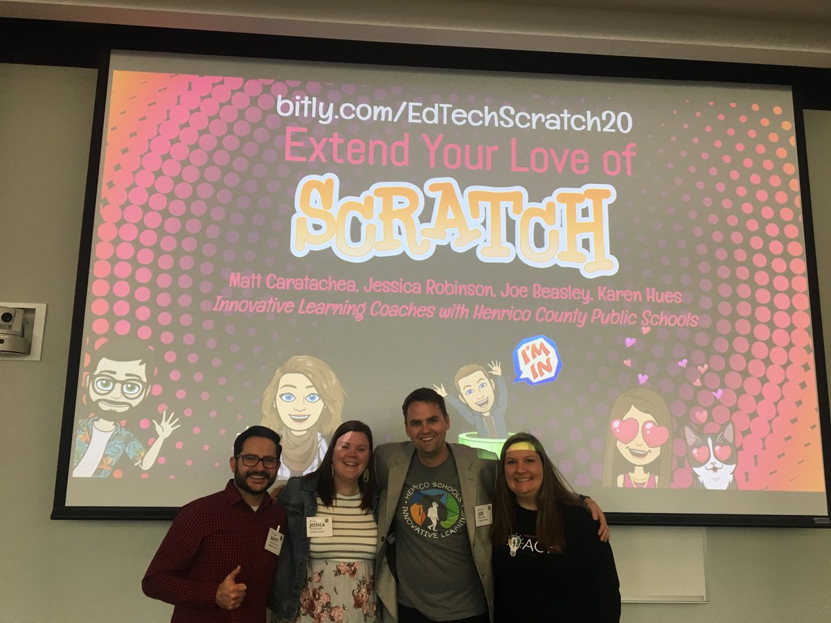 KPacer804's tweet image. Extend Your Love of Scratch with @TechWithMatt @jlynnrob @HuesInnov8 and @MrBeasleyteach! @GRAETCorg #edtechrva2020 @ScratchEdTeam