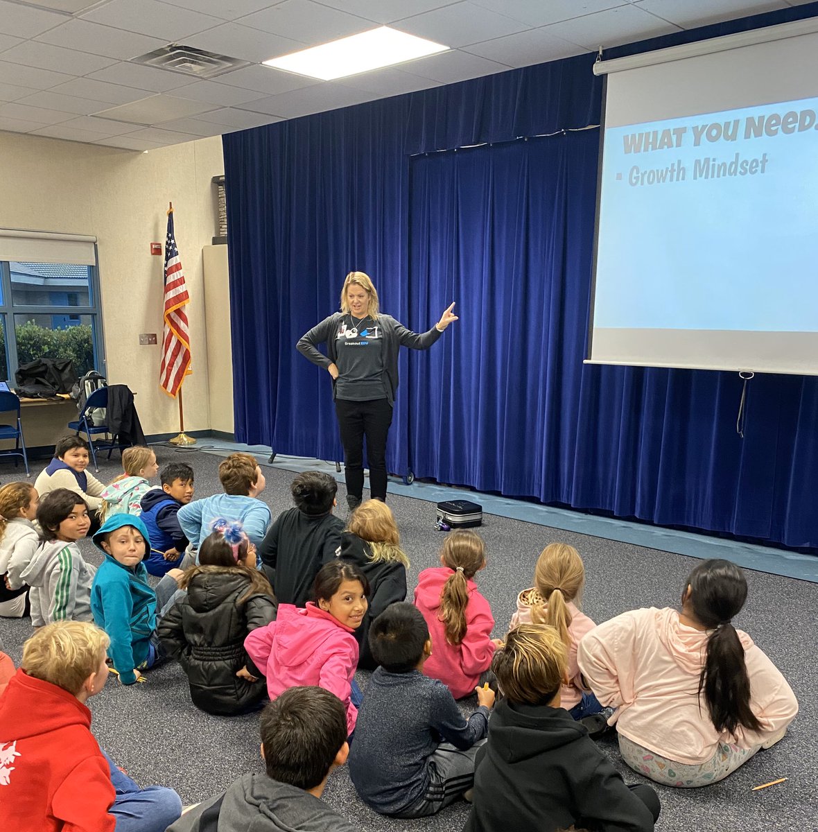 AshCorlett's tweet photo. We are still talking about how fun our Breakout EDU was! Thank you to @teach3tech for dazzling us with this great lesson. ✨ @DelLagoElem @SVUSDedtech #SVInnovates #dolphinsdazzle https://t.co/noCVeUOdK8