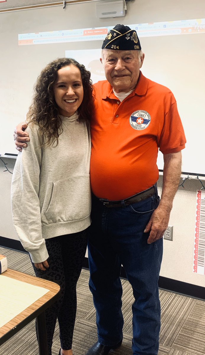 We were beyond honored to have Navy Veteran Petty Officer Pharmacist Mate Donald W. Haupts speak to our AP US History class today. An amazing opportunity to learn from a humble, kind, &amp; unselfish man. We are so thankful for his service and his sacrifice.