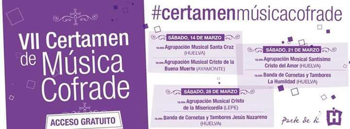 Certamen de Música en el Centro Comercial <a href="/HoleaHuelva/">HoleaHuelva</a>.

<a href="/santacruzhuelva/">Santa Cruz de Huelva</a>
<a href="/AM_BuenaMuerte/">BuenaMuerteAyamonte</a> <a href="/AmMisericordia/">AM Misericordia</a> <a href="/Nazareno_Huelva/">Nazareno de Huelva</a> <a href="/CenadeHuelva/">La Cena - Huelva</a> @Humildadhuelva