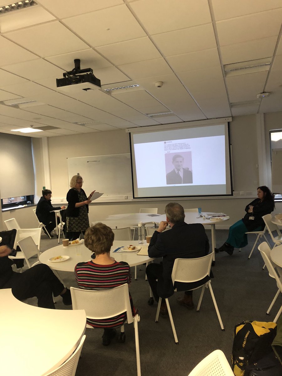 SherrieRomany's tweet photo. @LindaMannheim talks about her literary project. #barbedwireFever , what does it mean to be a refugee and provide refuge. @BucksLDU @MGreenfields https://t.co/ptRtYGZGrV