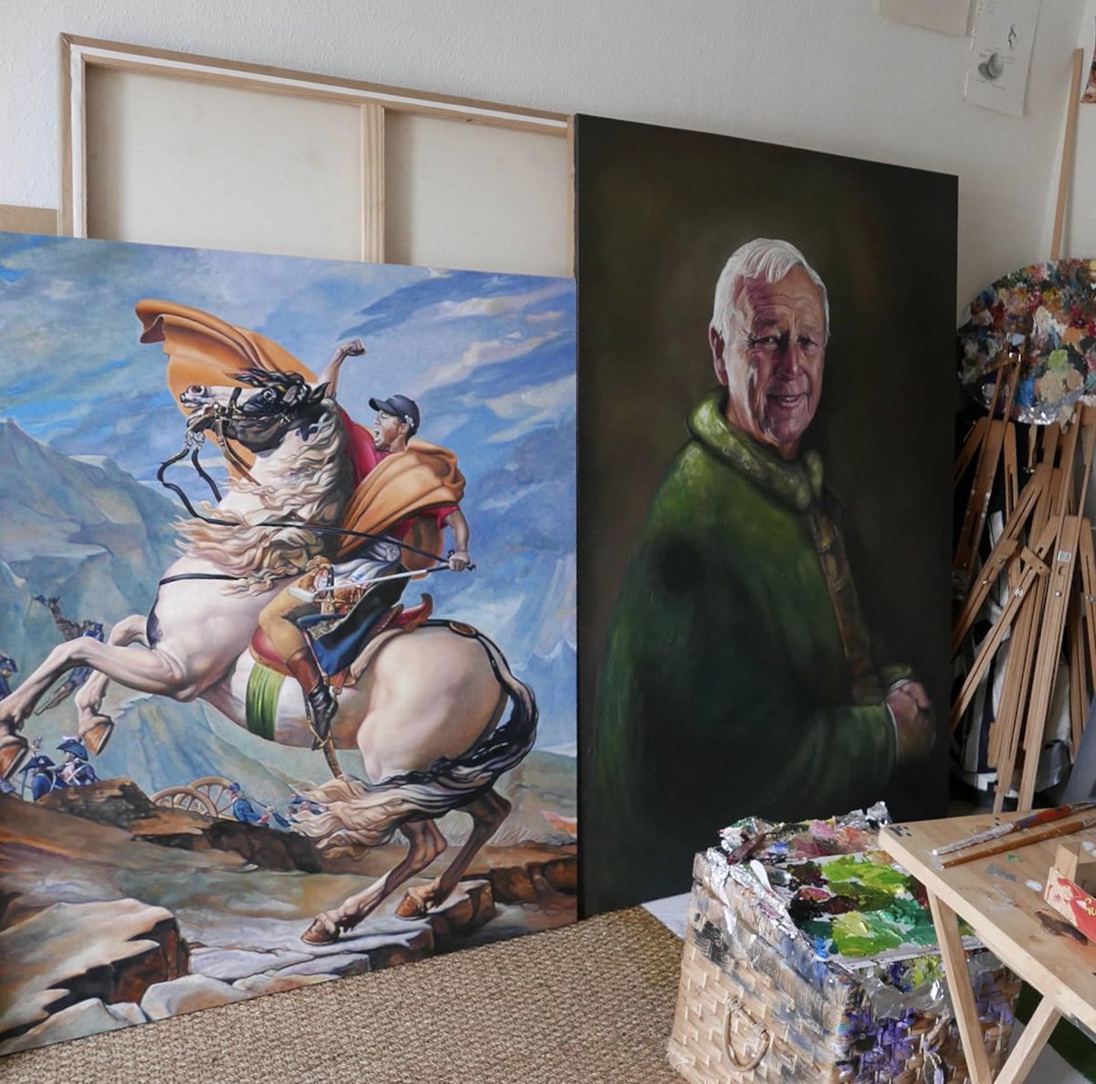 LandersArt's tweet photo. Hi guys. Here’s my paintings of some winners of the @TheMasters As old master paintings. I’m looking to get enough momentum to put on an exhibition and carry on with my art🤞🏼Any retweets, etc are so appreciated! @TigerWoods @PhilMickelson @jacknicklaus @ArnoldPalmer @GolfDigest https://t.co/64nmqMC4zu