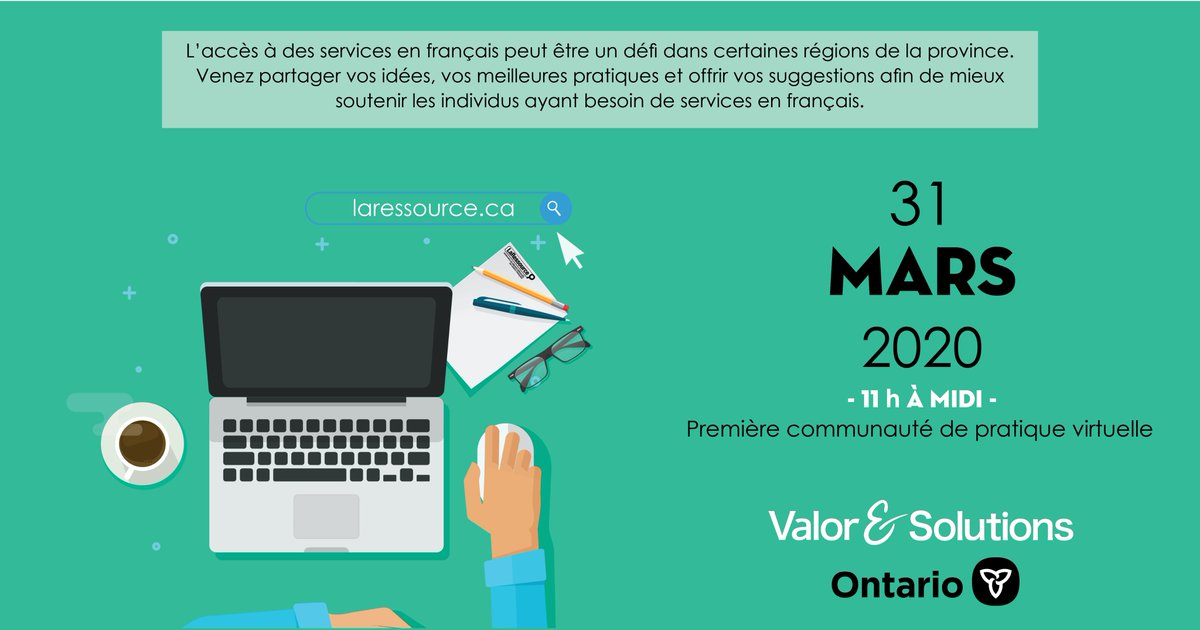 ressource_la's tweet photo. Mardi le 31 mars de 11 h à midi! 
Notre première communauté de pratique virtuelle!

Inscrivez-vous : https://t.co/pnu41C1dOv https://t.co/lyubxo8tqe