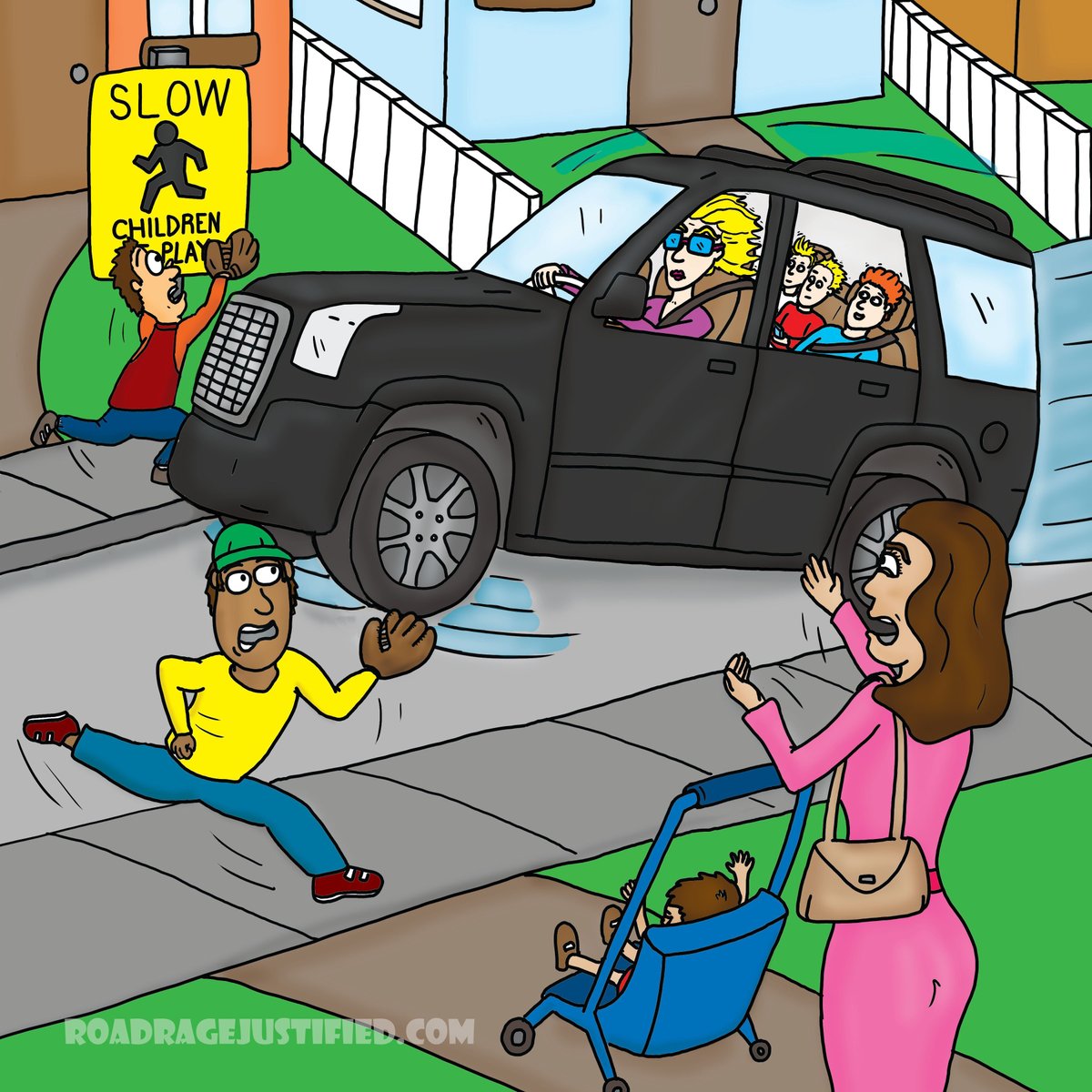 NeveRoark's tweet photo. Just imagine those were your children playing in the street - slow down and think about it.
#roadragejustified #roadrage #distracteddriving #injurylaw #driversed #autoinsurance #carinsurance #wrecklessdriving https://t.co/M2xGt58Cul