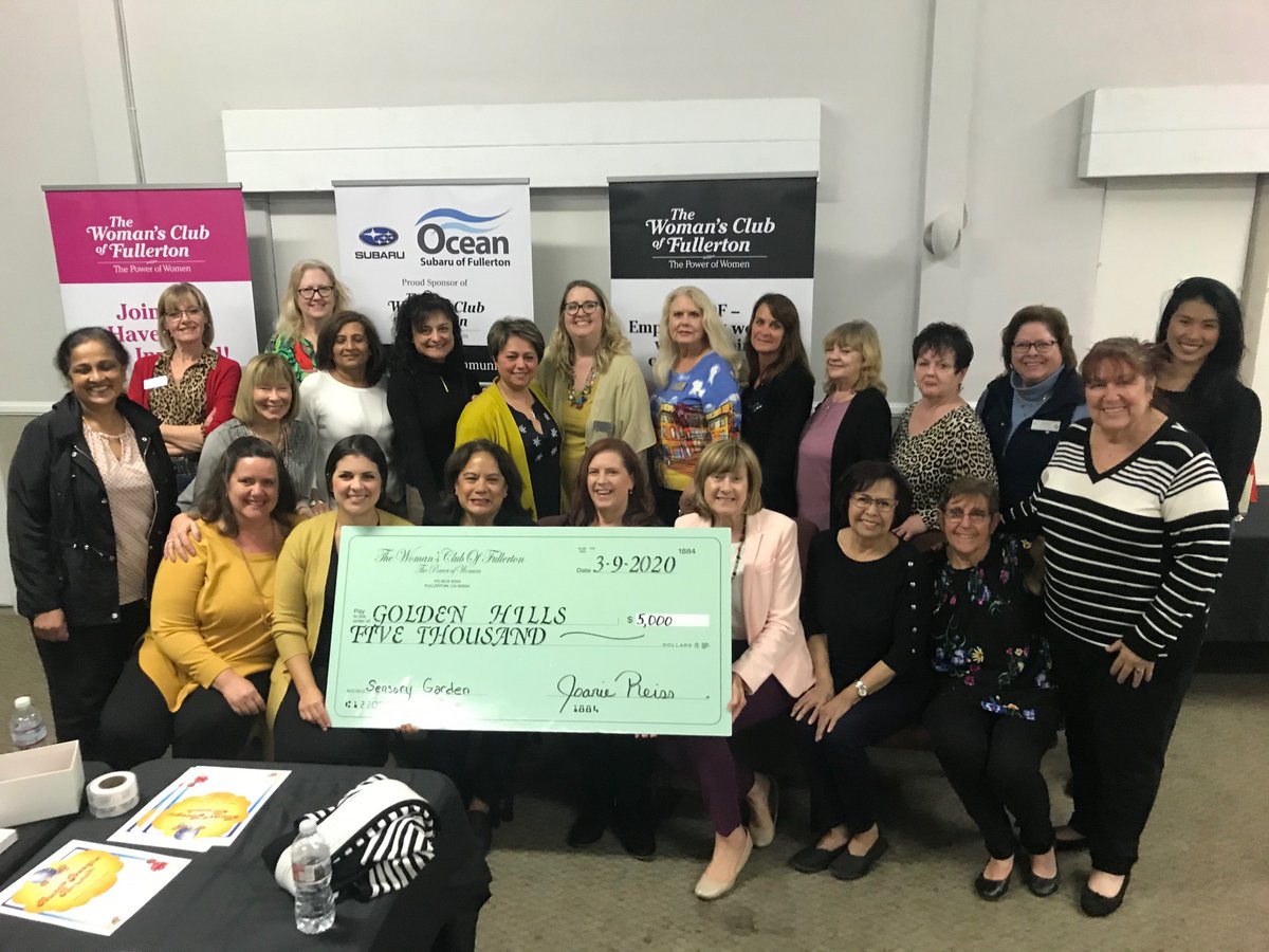 PauletteChaffee's tweet photo. The Fullerton Women’s Club gave $5,000 to Golden Hill Elementary School at the monthly meeting. This money will be used to create a sensory area at the school for students on the autism spectrum. I so enjoy my membership in the #FullertonWomensClub https://t.co/D5avFM63Cy