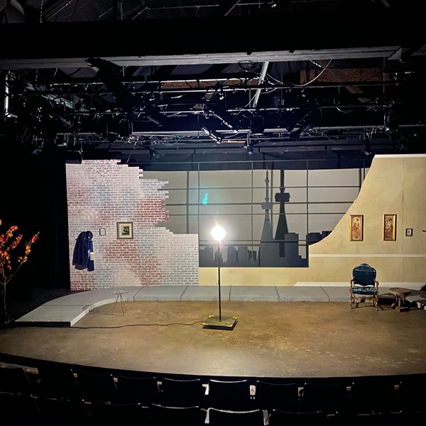 This is the ghost light on the set of #TheBestBrothers. Historically, the #ghostlight is meant to provide light at night for any spirits that might exist in the theatre to be able to see or even 'perform' or dance on the stage. 😄 🔦