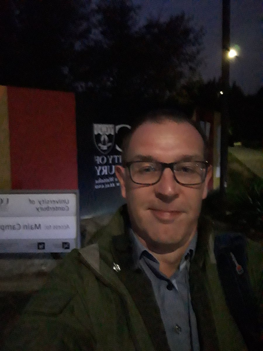 AdrianMcNZ's tweet photo. Photo 1 of the day (6.40am on campus): Right my last day doing #PHYS101 @UCNZ. So 3 more lectures today (8 lectures this week so far) and the big term test for the students starting at 7pm. Good luck all! https://t.co/o2e7O9K74n