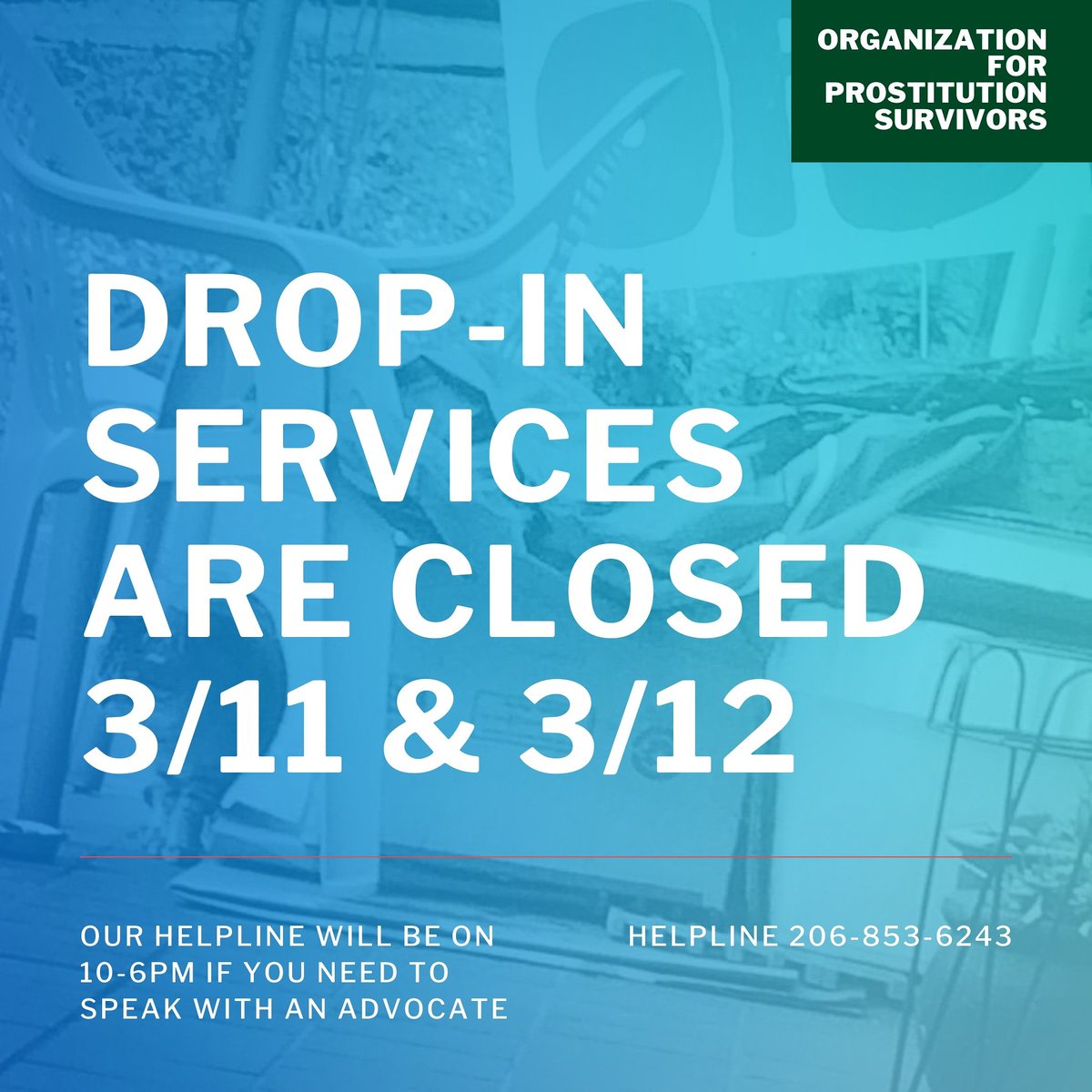 OPSSeattle's tweet image. Due to the Coronavirus pandemic we have decided to close our services and drop-in today and tomorrow. We will keep you abridged regarding Saturday Art Workshop. 
For more info about the virus we recommend the WHO's page on recommendations for the public.
who.int/emergencies/di…