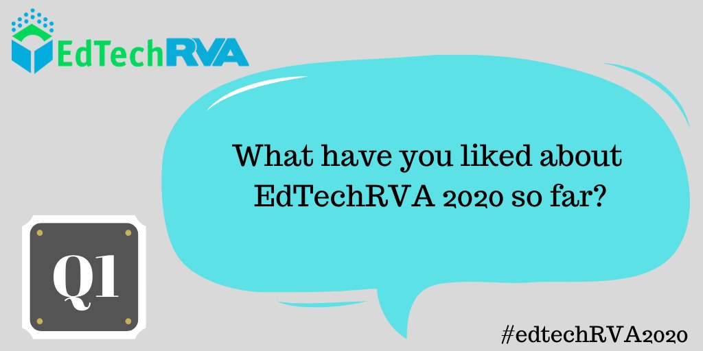 MsPriesterEDU's tweet image. Q1. What have you liked about EdTechRVA 2020 so far? #EdtechRVA #EdtechRVA2020