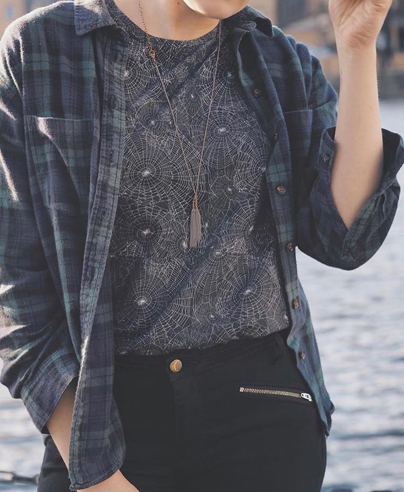 doc___cotton's tweet photo. Every day casual wear as worn by Ruth MacGilp

Print no.264 by Lucy Heggie

https://t.co/m851mKWEAE

#designyourown #spiderweb #tshirt https://t.co/1mEdvlU3X1