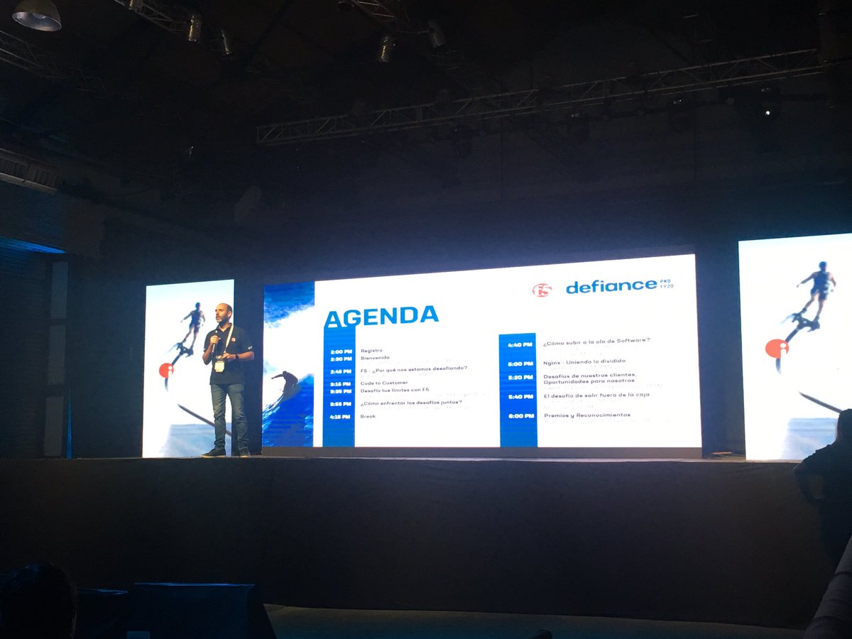 F5_latam's tweet photo. Empezamos con la jornada de hoy #F5DefianceAr ¡A desafiar los límites! Por cada posteo con la etiqueta donaremos $1 USD a la Fundación Centro del Cielo. #F5LATAM #Security https://t.co/hfe4GfIhDS