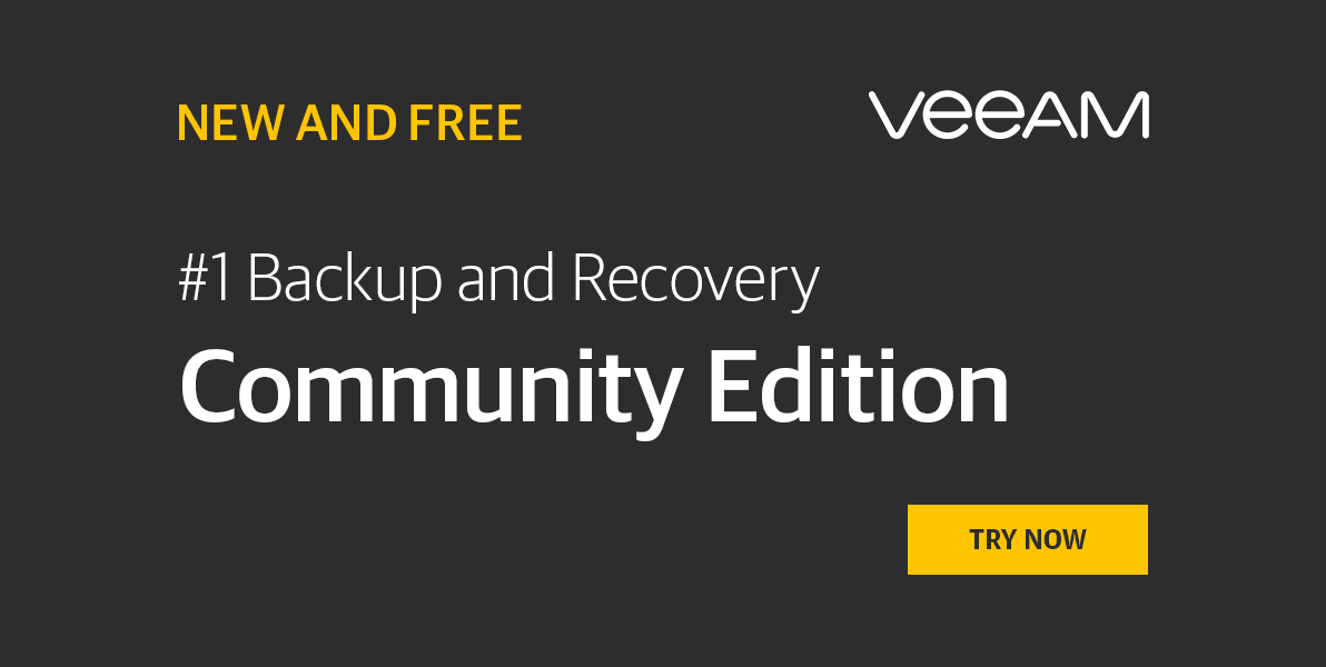 NetshieldGlobal's tweet photo. Are you on a budget or still experimenting with #VMbackup? Explore a solution that is easy to use, powerful and most importantly, FREE: NEW #Veeam Backup &amp; Replication Community Edition. It Just Works! Get it today: https://t.co/ZG2Px1JAEy https://t.co/YoXvjsQI7E