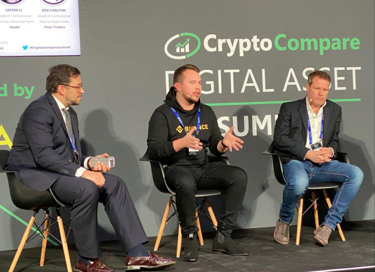 binance's tweet photo. "#Binance is in blitzscaling mode - we are bringing new products to market and continually improving our core infrastructure, to accommodate the growing Institutional markets." - @JoshGoodbody, yesterday at the @CryptoCompare Summit in London. ๐ฌ๐ง
#CryptoCompareSummit https://t.co/qioYAYi1Q7