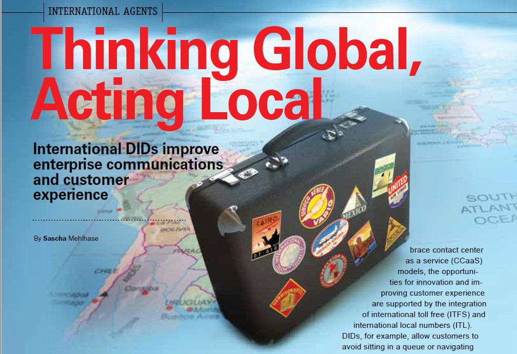 flowroute's tweet photo. Check out the March/April issue of @ChannelVisionMg &amp; "Thinking Global Acting Local" an article from Sascha Mehlhase Sr. Dir. of Prod. for #Flowroute https://t.co/K8tWXNKF9Q. Learn 3 ways that #InternationalDIDs can increase ROI on cloud IT investments. #SIP  #DIDs #CloudComms https://t.co/8Bpao7pXSL