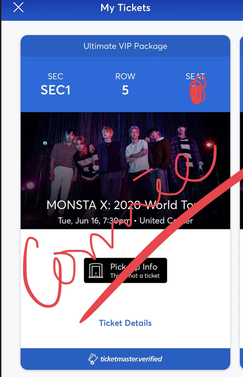 TravelChimmy's tweet photo. ‼️Selling Chicago Hi Touch‼️
WTS Monsta X Hi Touch Ticket for Sale
💥Ultimate VIP Ticket 💥
Face Value
Sec 1
Row 5
@OfficialMonstaX @MonstaX_US #MonstaXWorldTour2020 #Monstax #monstaxticket https://t.co/8AH6AF8djK