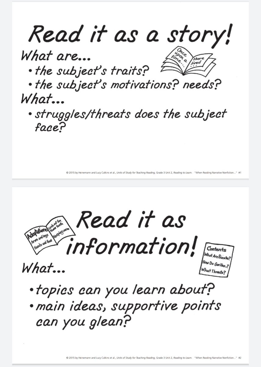 eileen_sprague's tweet photo. Mrs. Grasso shows her third grade @HansenHawks how read narrative nonfiction with two different 'lenses' during readers workshop! ....Reading to understand the story and reading to learn information. @StoughtonPS #tcrwp @TCRWP @ClareLandrigan @ReadWithHart https://t.co/cQTXvjbxMQ