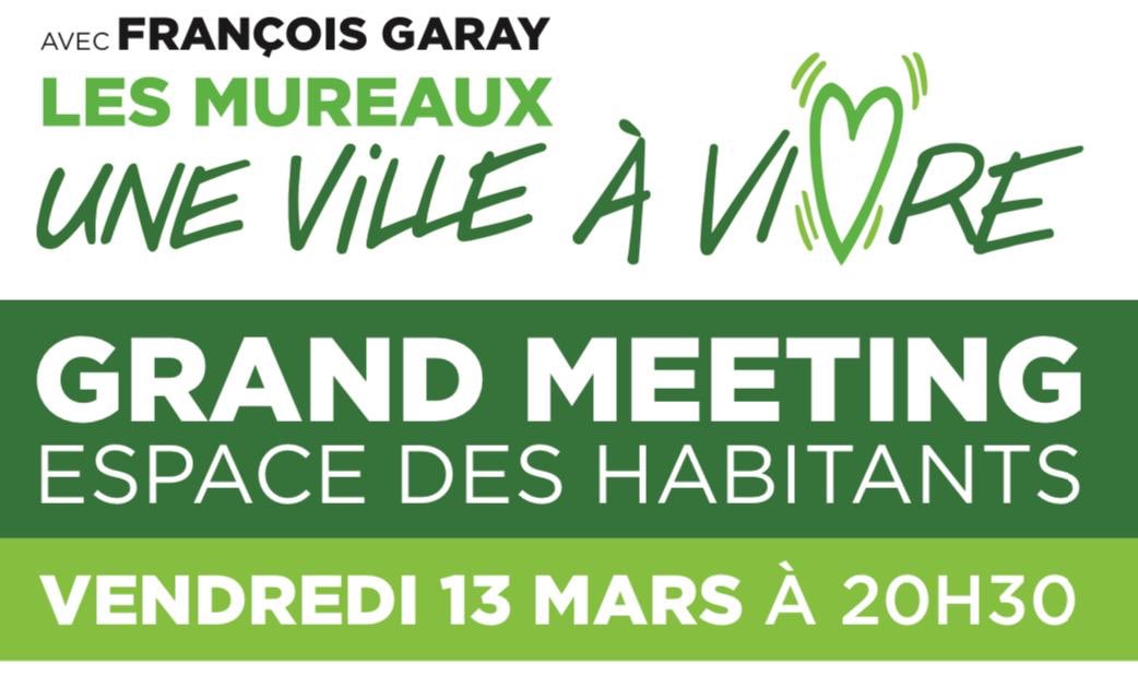 Je vous donne rendez-vous vendredi à partir de 20h30 à l'Espace des habitants pour notre grand meeting d’avant premier tour afin de présenter à tous les habitants des Mureaux notre vision d’une #villeavivre. 

#lesmureaux #lesmureaux2020 #election #electionmunicipale