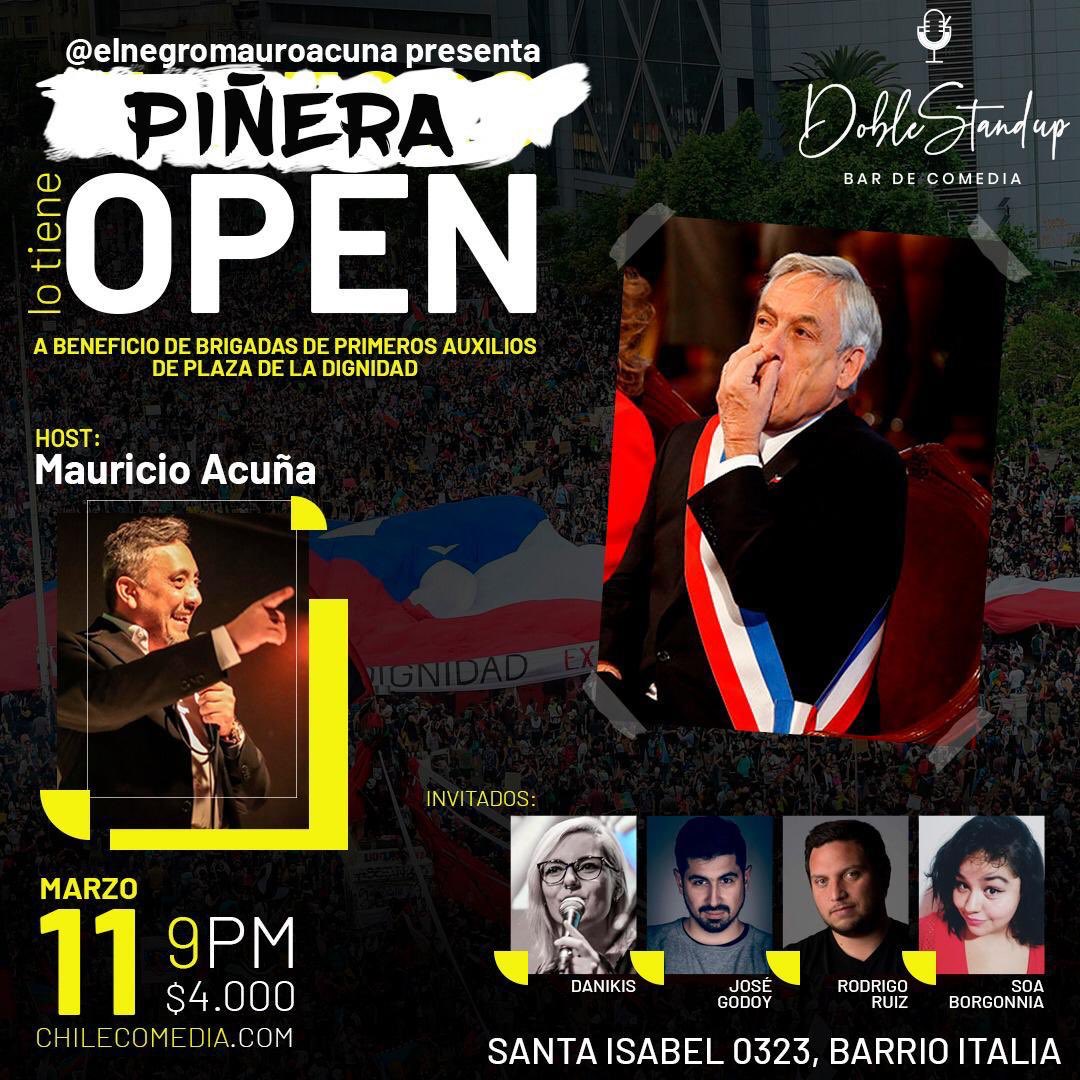 doblestandup's tweet photo. Hoy después de manifestar pásate a #doblestandup en santa Isabel 0323, providencia a disfrutar un show de comedia a beneficio de la brigada de primeros auxilios en plaza de la dignidad #ChileNoSeRinde #Panorama #chile #PlazaDeLaDignidad https://t.co/X6VBEIslWq