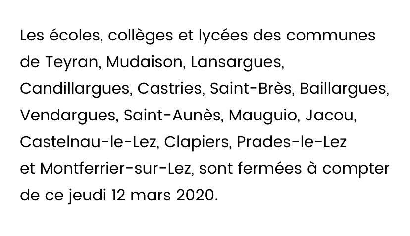 Mediavenir's tweet photo. 🇫🇷 FLASH - À cause de la pandémie de #coronavirus, le préfet de l'Herault ferme tous les établissements scolaires (écoles, collèges, lycées) de 15 communes près de #Montpellier à partir du 12 mars. Le #virus continue de se propager en France. #COVID19 https://t.co/54wify3qFZ