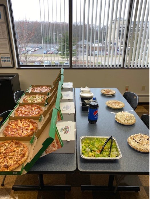 VerantisESG's tweet photo. As an engineering firm, Pi Day holds a special place in our hearts. So much so, we celebrated a few days early with some delicious pizza and pie! https://t.co/iPYDnyAUPg