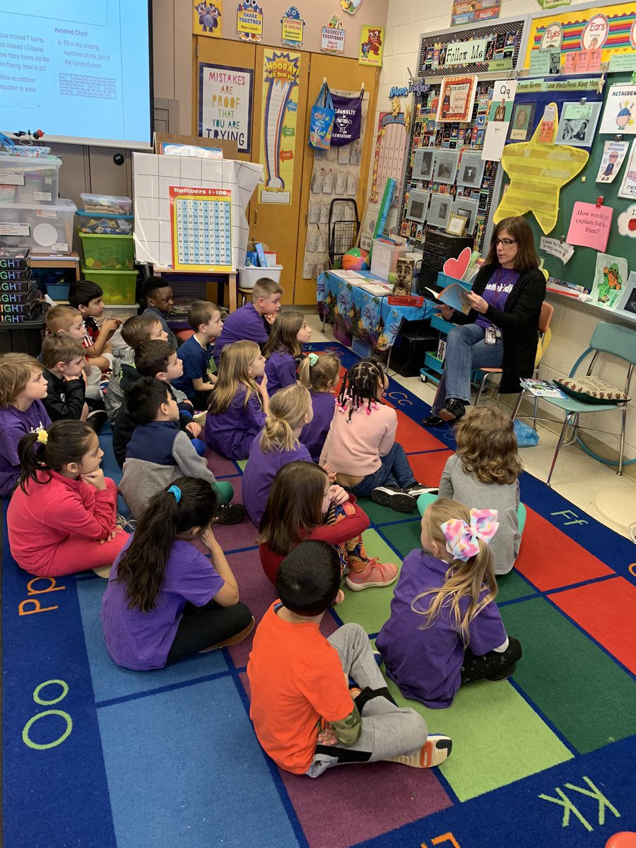 We want to send a special “Thank You” to 💜Mrs. Huffman💜for being a wonderful guest READER in our classroom and helping us add to our 📚Read-A-Thon📚 minute total! #readaloud #bookswelove @BWCurriculum @McAnnultyMagic