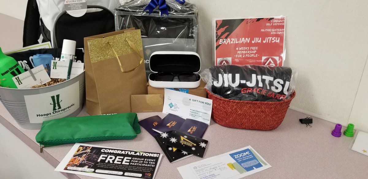 BenefitsFsd's tweet photo. FSD's Annual Employee Health Fair is now OPEN! Please stop by the District Office ELC A (formerly ELC) and check out our vendors and be entered to win the prizes below. Health Fair will be open until 4pm. https://t.co/EW5yOpHrCT