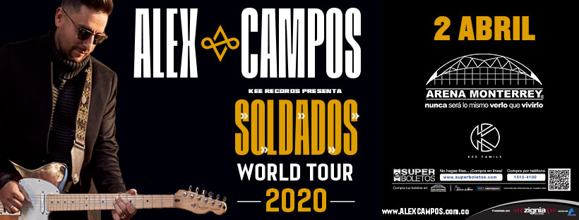 SuperboletosMx's tweet photo. 🙌 @Zignia_Live presenta en exclusiva a @CamposAlex en concierto. Cantautor colombiano de música cristiana y ganador de 4 premios Grammy Latino 🎸. En la @ArenaMtyOficial.
Compra tus boletos ➡ https://t.co/l2JP0uJL7X
#AlexCampos #SoldadosWorldTour2020 #KeeRecords #ArenaMonterrey https://t.co/oau9ISLcqm