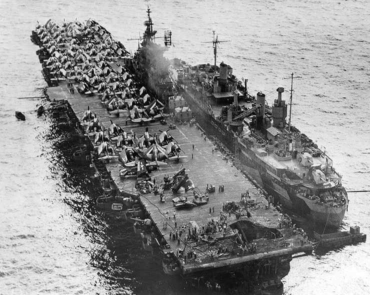 marksimner's tweet photo. #OnThisDay (11 March 1945) Japanese  forces launch Operation Tan No. 2, a long-range #Kamikaze mission targeting the Allied fleet anchorage at #Ulithi atoll in the western #Pacific. #WW2 https://t.co/gSXGDTtyk0