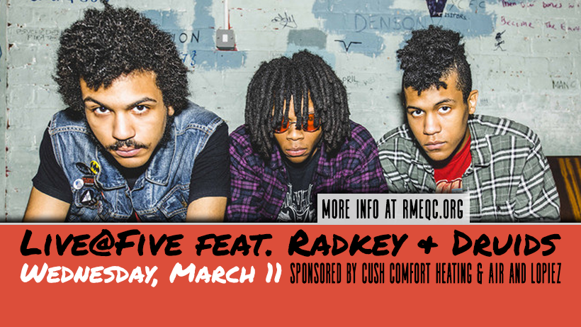 CommonChordQC's tweet photo. TONIGHT IN THE #REDSTONEROOM
Live @ Five tonight features Druids and Radkey and rumor has it LoPiez is bringing pizza. Free music from 5-7pm! https://t.co/QlmLyHvLoK