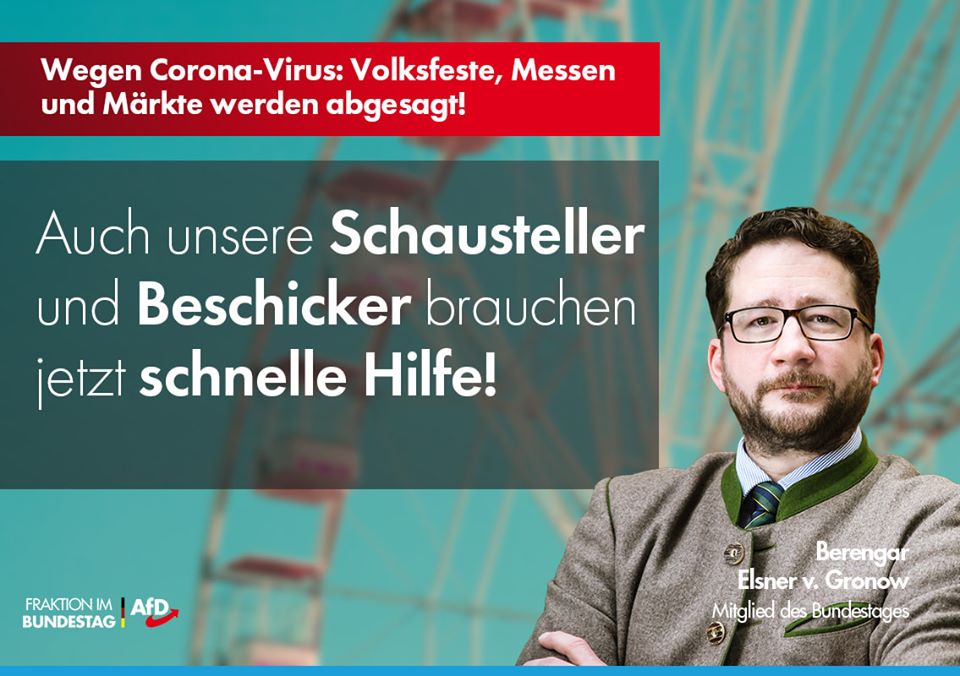 ElsnervonGronow's tweet photo. Wegen Corona-Virus: Volksfeste, Messen und Märkte werden abgesagt! Auch unsere #Schausteller und #Beschicker brauchen jetzt schnelle Hilfe! #Frühjahrssend #SEND #Münster #NRW #coronavirus #coronadeutschland https://t.co/G8GZUi3PTX
https://t.co/WQSpbq9VTc https://t.co/magizS2kQP https://t.co/UtYNtljAOb