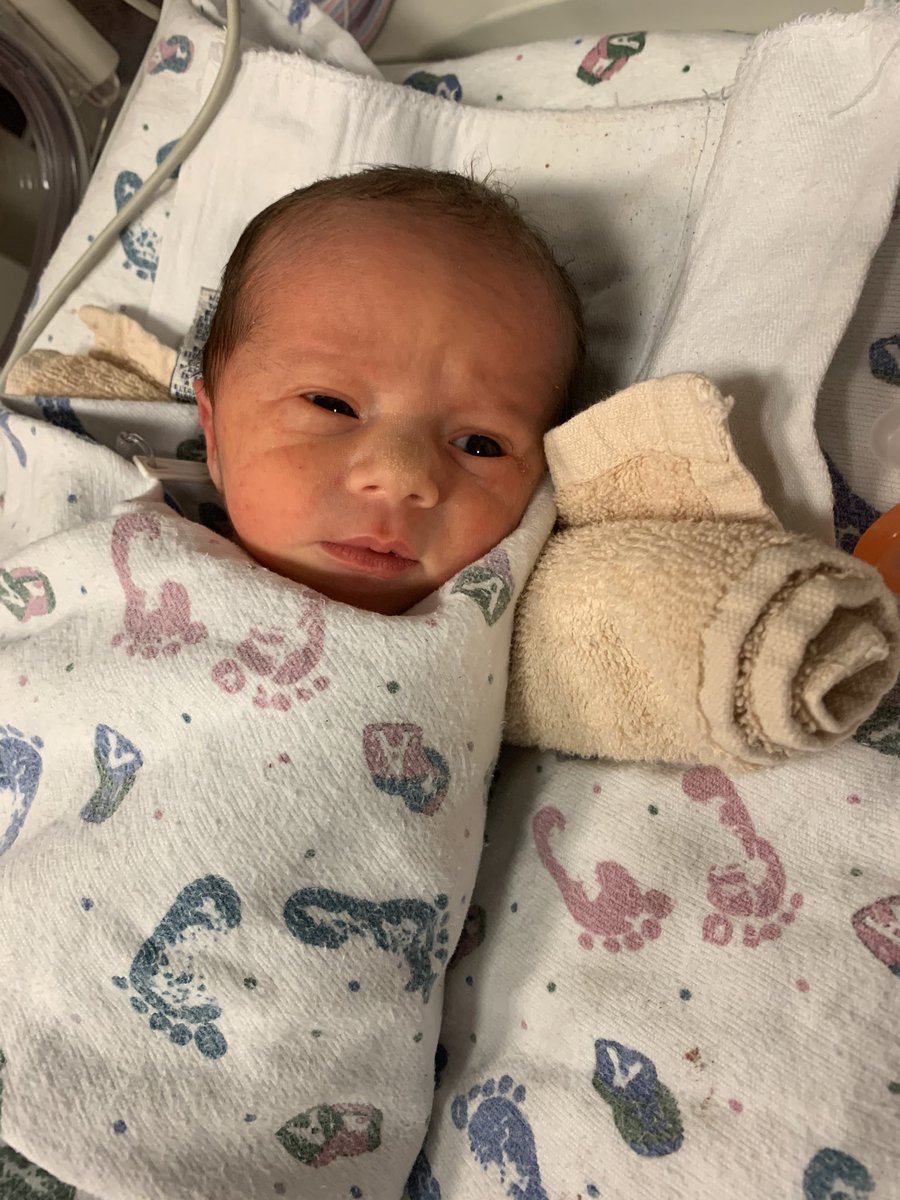 CaraMcClellan's tweet photo. Welcome to the world Krede Randy McClellan. We are over the moon in love with him. 
God is so good! https://t.co/ffgFVGRneh
