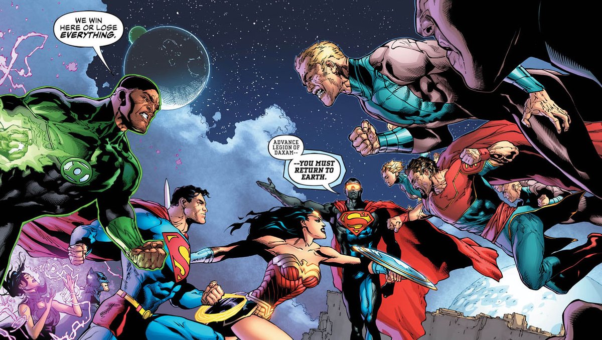JUSTICE LEAGUE vs. the DAXAMITES in #43 Preview newsarama.com/49369-justice-…