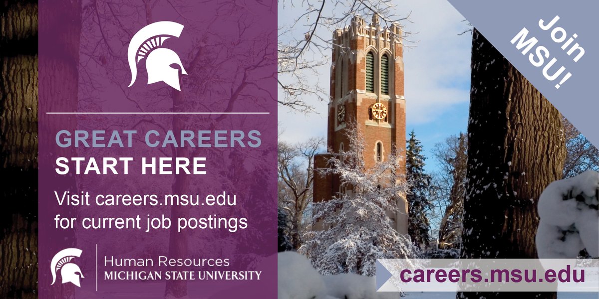 msuhr's tweet photo. New jobs are live on the Careers @ MSU website. Find new jobs with @MSUFacilities, @MSU_Egr_News @msuvets and more. Find all the jobs here: https://t.co/ftngbfZc2h #MSUJOBS https://t.co/zc67cxpO1G