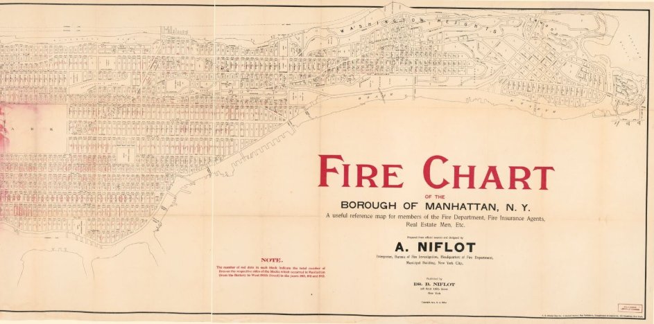 We found a mystery in this 1915 fire chart of #newyorkcity! Read about how we solved this burning question in our latest blog post! Read all about it here: go.usa.gov/xd6RU