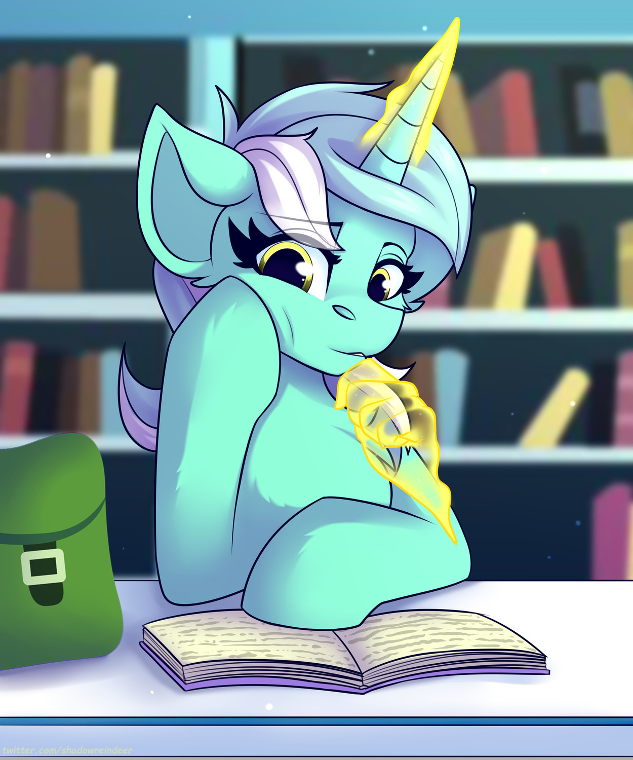 “Lyra Reading Clopfics #shadowreindeer #lyra #mlp #pony #mylittlepony” .