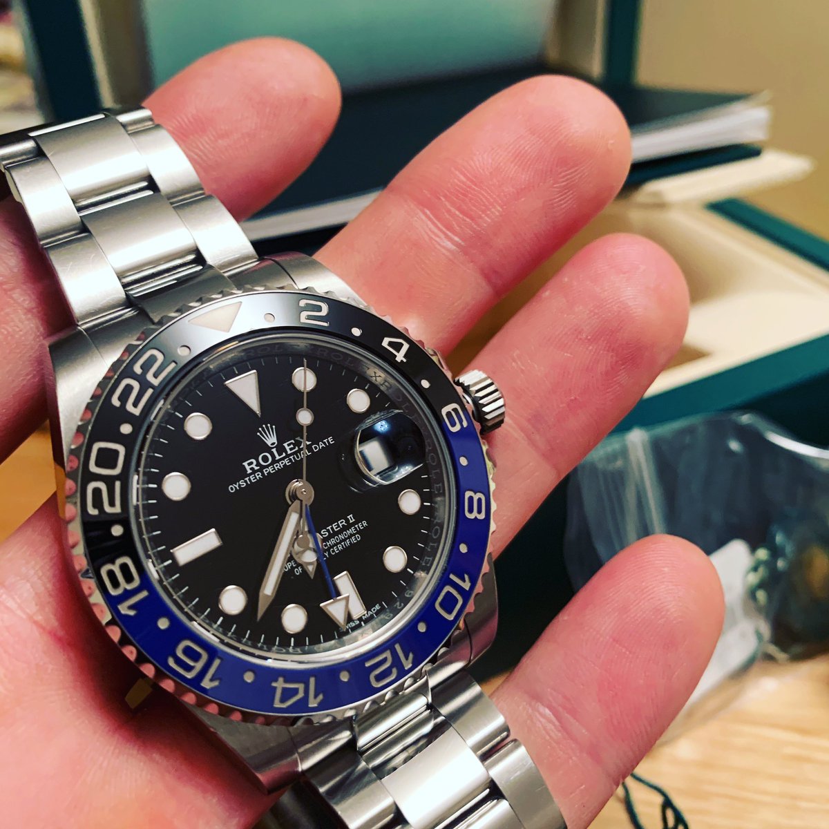 ReferenceTime's tweet photo. Prepping this guy for collection tomorrow.... 👋🏻
.
.
#rolex #rolexmania #rolexvintage #rolexbatman #rolexgmtmaster2 #rolexgmt #rolexpepsi #rolexvintage #watchfam #watchesofinstagram #watchoftheday #116710blnr #116710blnr🔵⚫️ #batman #126710blro #submariner #mondani https://t.co/DWtaVPF65p