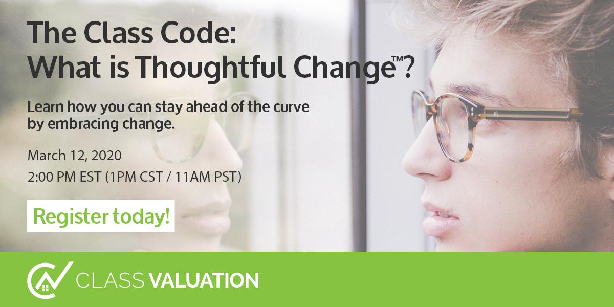 ClassValuation's tweet image. There&apos;s still time to register for tomorrow&apos;s installment of Class&apos; webinar series, hosted by SVP of #Appraiser Outreach &amp;amp; Engagement, Julie Jones. She’ll discuss how to stay ahead of the curve by embracing change. Sign up now! register.gotowebinar.com/register/35516… #jointhefuture #valuation